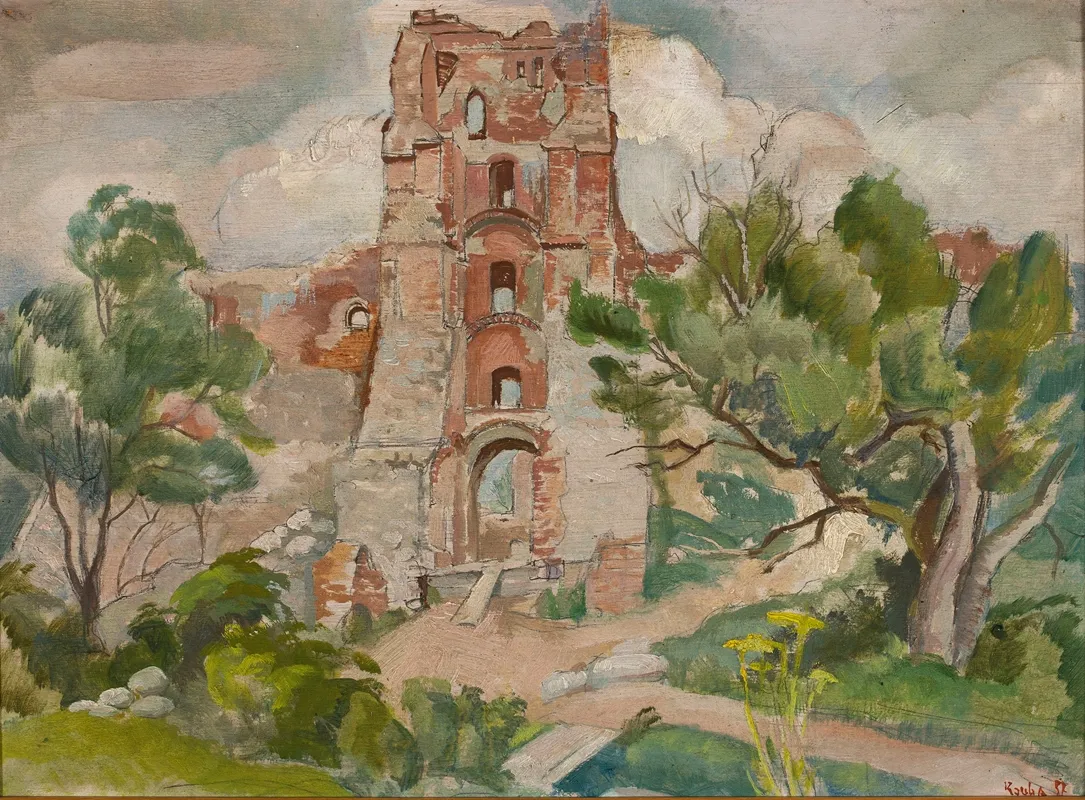 Tower In Troki by Michał Rouba - Canvas Print