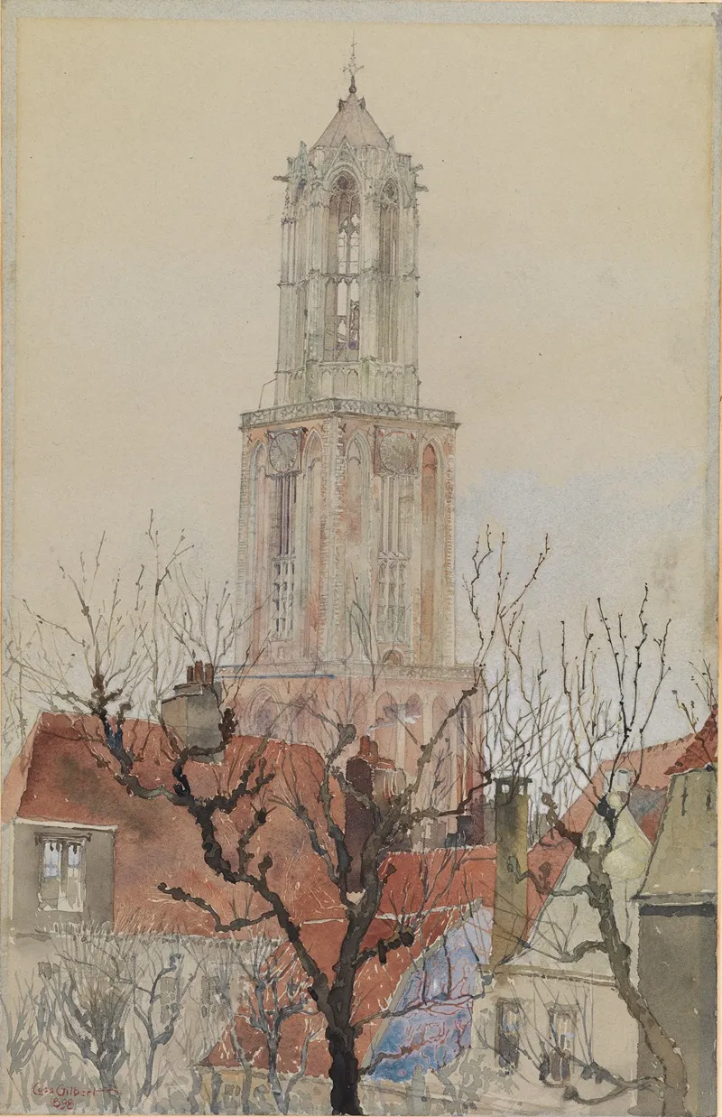 Tower Of The Cathedral Of Utrecht Holland by Cass Gilbert - Canvas Print