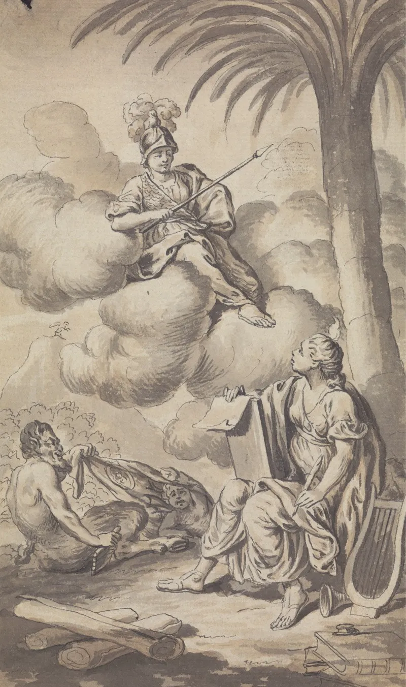 Town And Country Magazine Frontispiece For Vol Iv 1772 by Isaac Taylor - Canvas Print