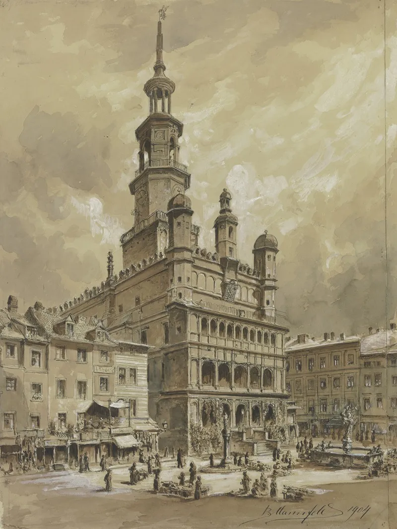 Town Hall Of Posen by Bernhard Mannfeld - Canvas Print