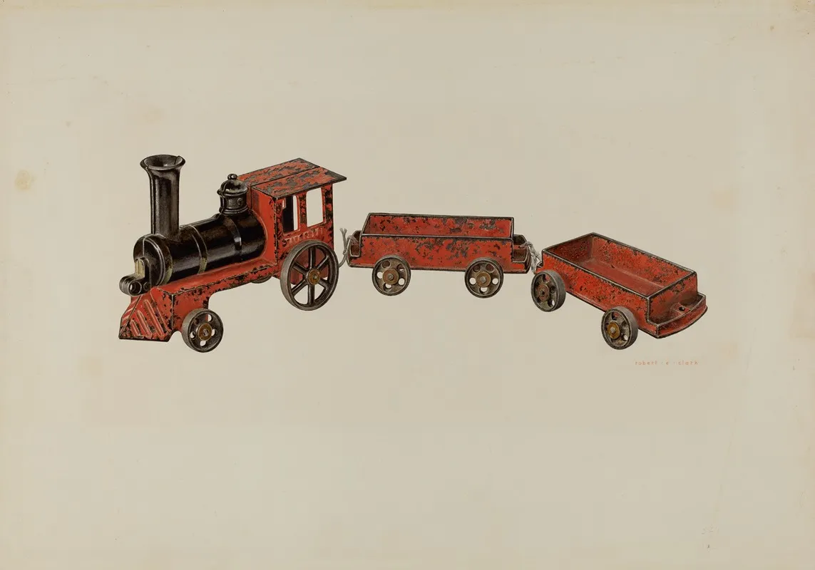 Toy Train 4 by Robert Clark - Canvas Print