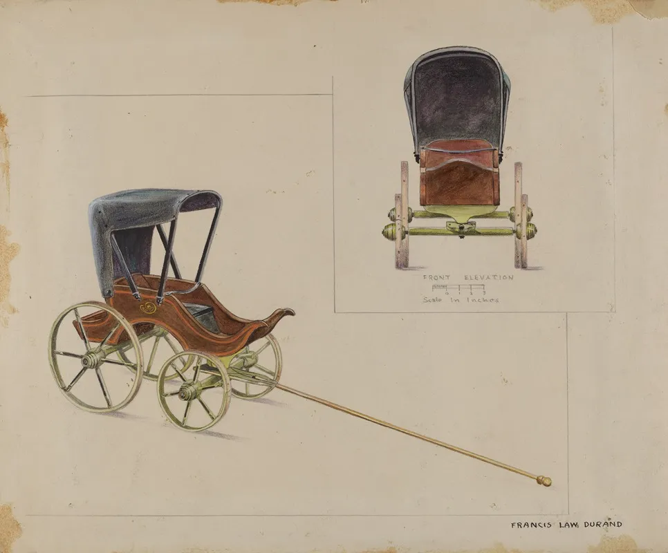 Toy Wagon by Francis Law Durand - Canvas Print