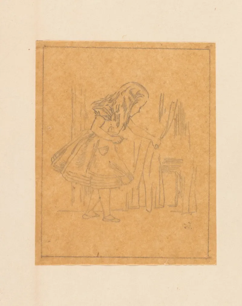 Tracing Of Alice Looking For The Door