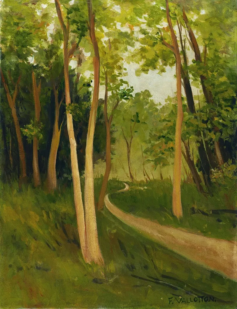 Track In The Bois De Boulogne by Félix Vallotton - Canvas Print