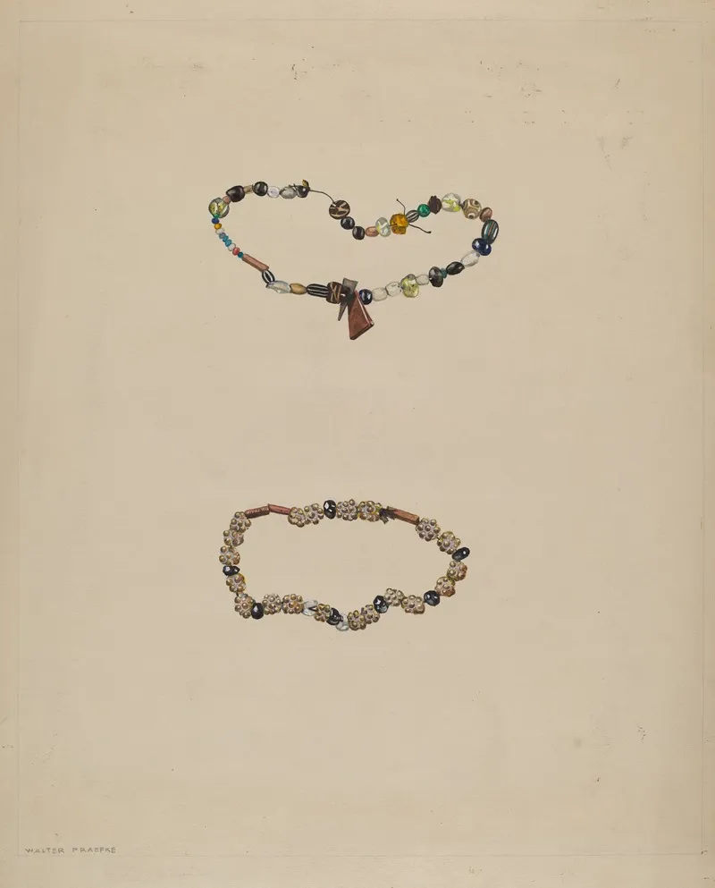 Trade Beads by Walter Praefke - Canvas Print