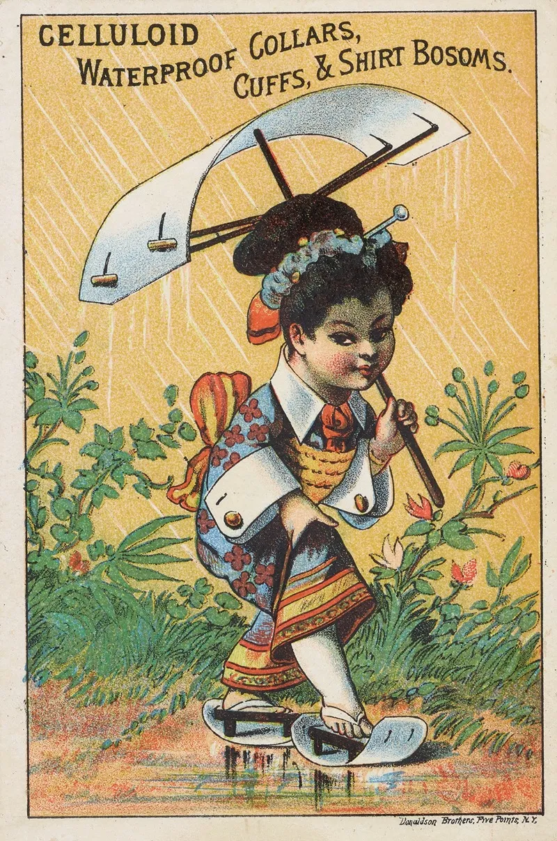 Trade Card For Celluloid Waterproof Collars Cuffs And Shirt Bosoms 2 by Donaldson Brothers - Canvas Print