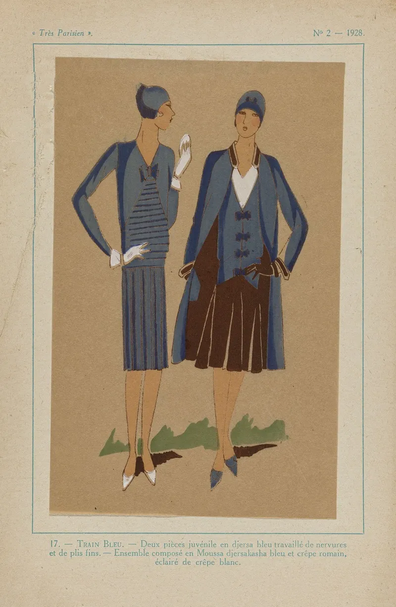 Train Bleu Deux Pieces by G-P. Joumard - Canvas Print