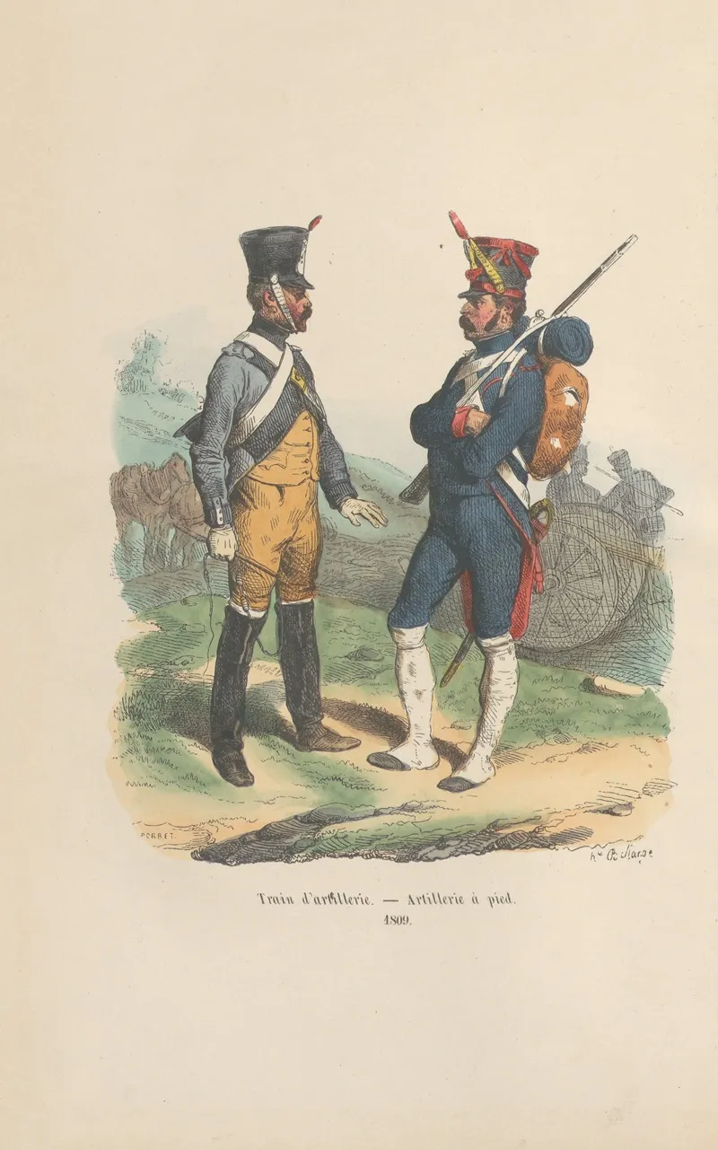 Train Dartillerie Artillerie A Pied 1809 by Hippolyte Bellangé - Canvas Print