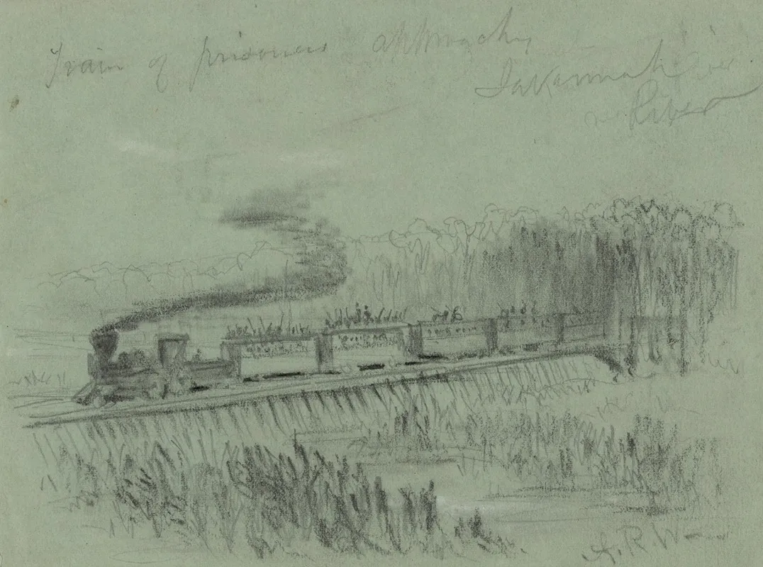 Train Of Prisoners Approaches Savannah River