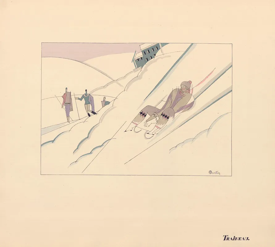 Traineau by Charles Martin - Canvas Print