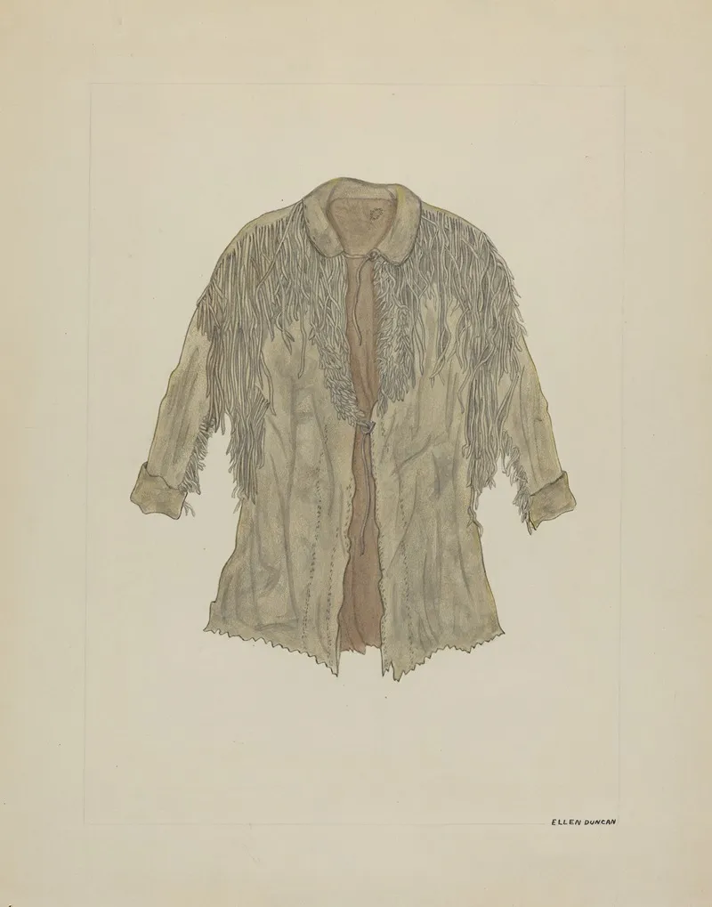 Trappers Jacket by Ellen Duncan - Canvas Print