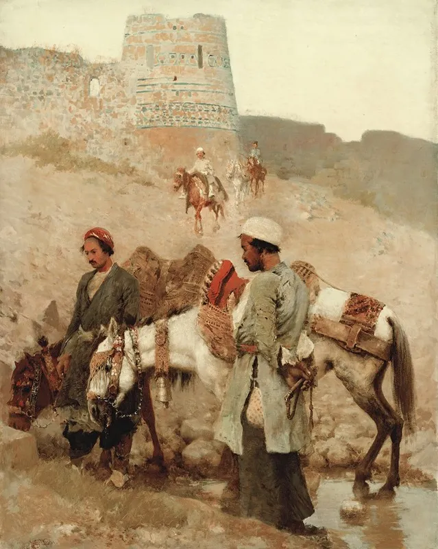 Traveling In Persia by Edwin Lord Weeks - Canvas Print