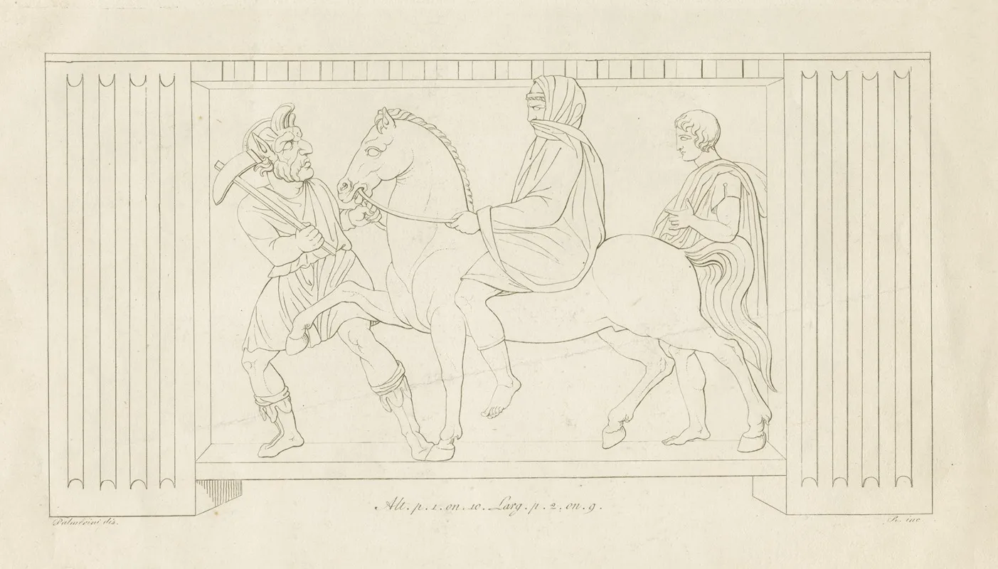 Traveller Accompanied By Good And Evil Spirits