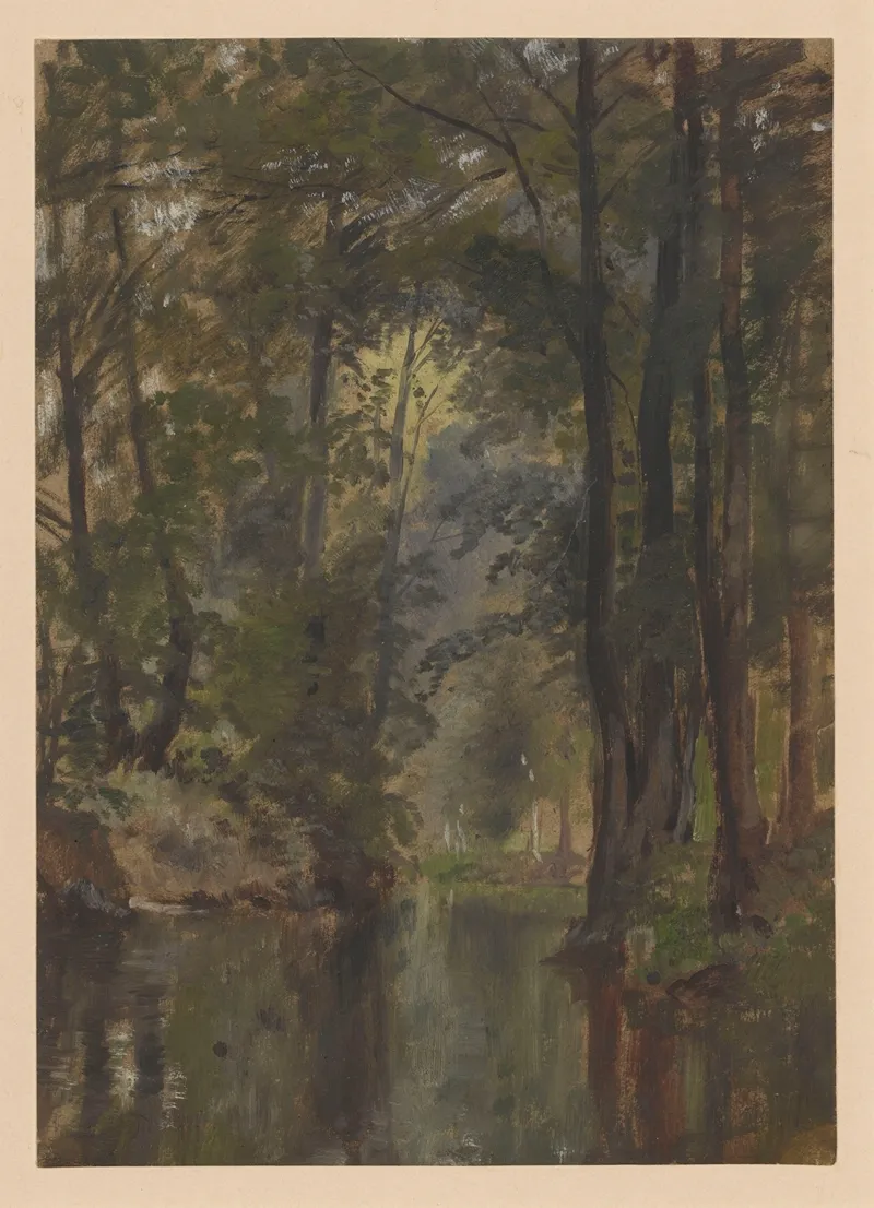 Trees By The Spree Ii by Adolf Dressler - Canvas Print