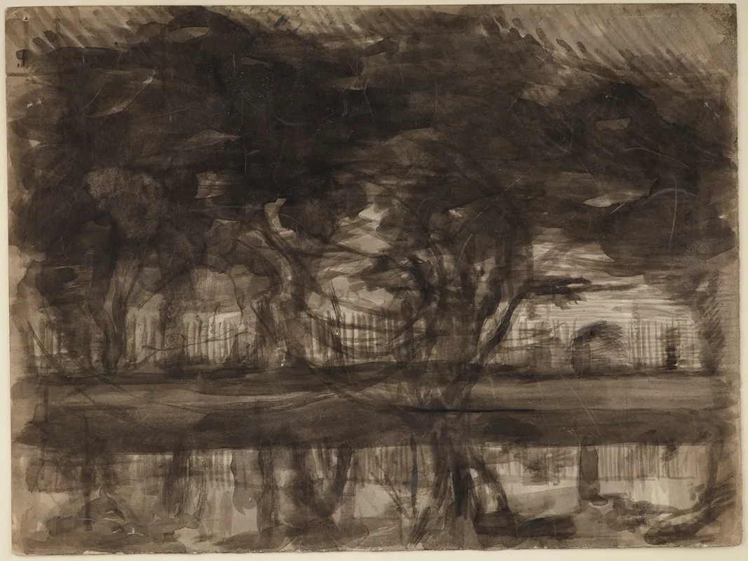 Trees By The Water 4 by Józef Pankiewicz - Canvas Print