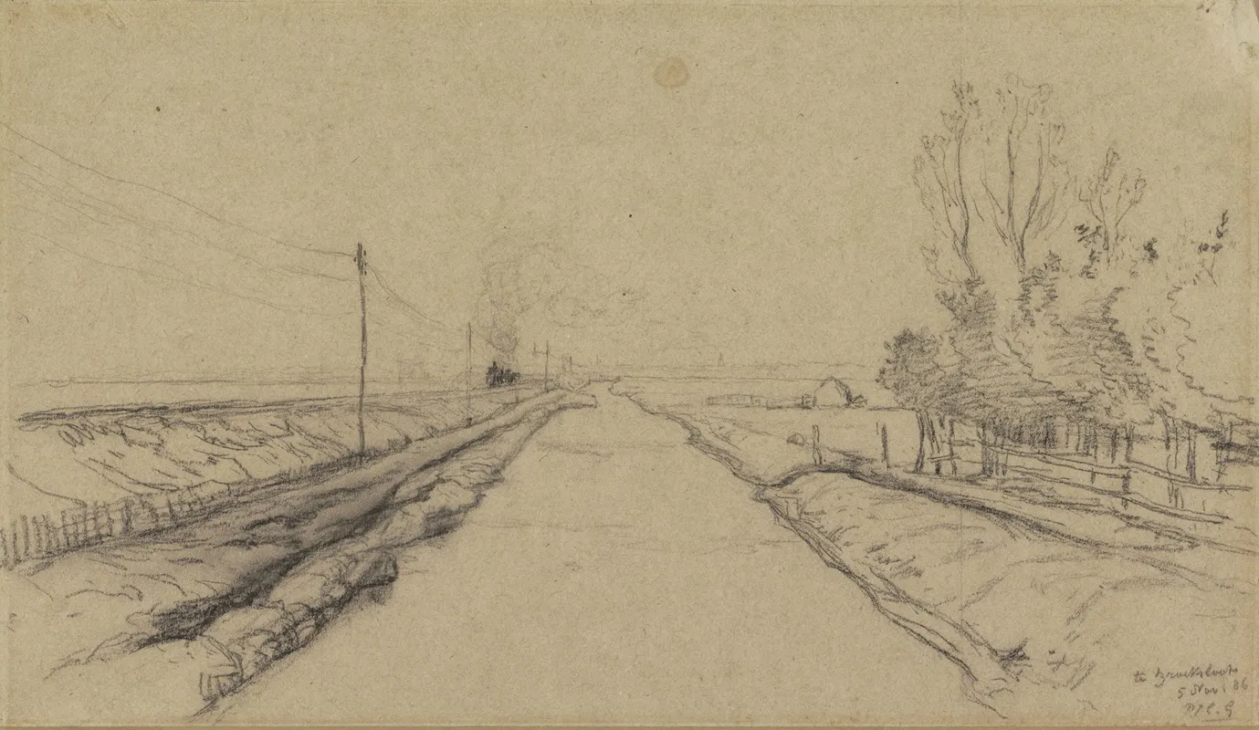 Trein In Een Polderlandschap