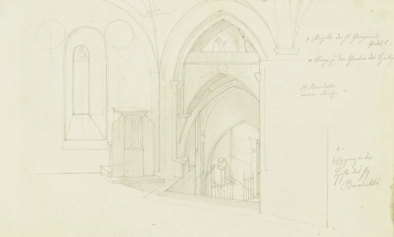 Treppenaufgang Im Kloster San Benedetto Bei Subiaco