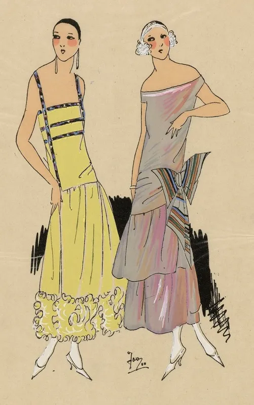 Tres Parisien 1923 No 10 11 Soiree Cette Robe De Crepe