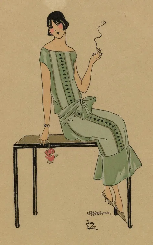 Tres Parisien 1923 No 11 16 Insouciance Jolie Cette Toilette Simple