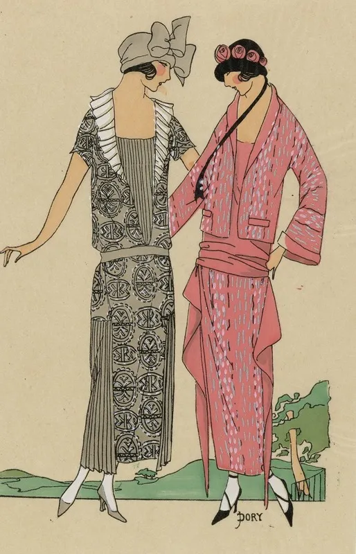 Tres Parisien 1923 No 4 9 Pesage 1 Une Elegante Robe De Crepe Gothique by J. Dory - Canvas Print