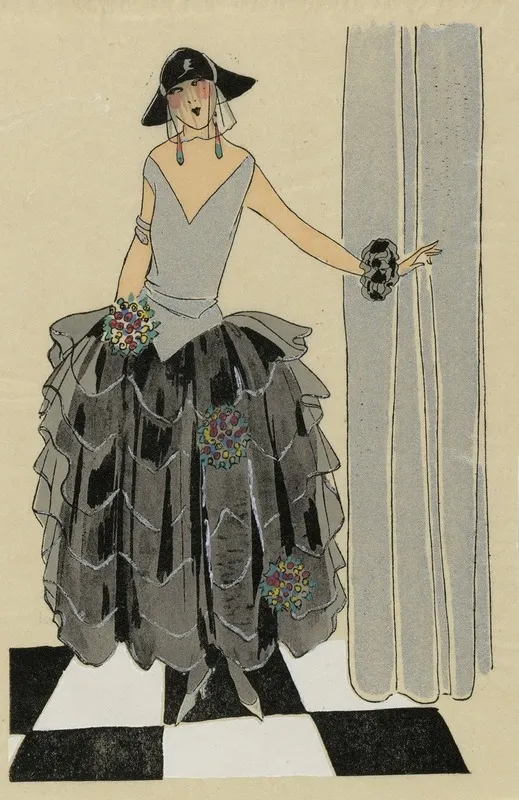 Tres Parisien 1923 No 5 2 Venise Corselet De Drap Dargent