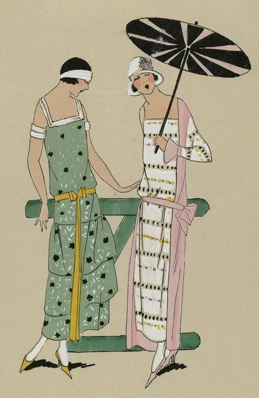 Tres Parisien 1923 No 7 17 Jours De Chaleur 1 Robe De Voile De Coton