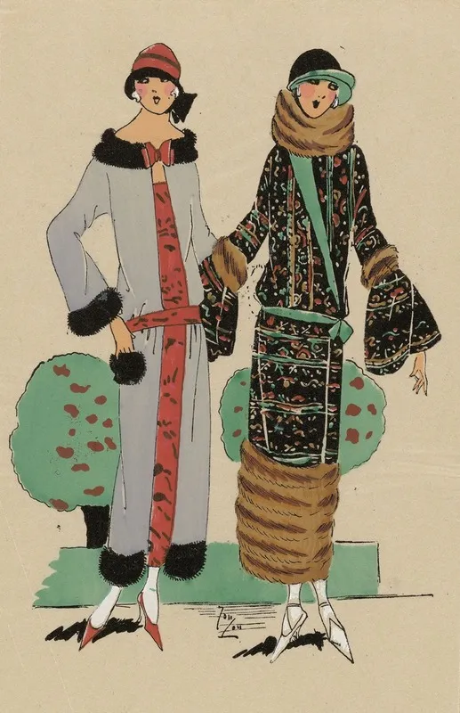Tres Parisien 1923 No 8 13 Doux Automne Cette Robe Manteau