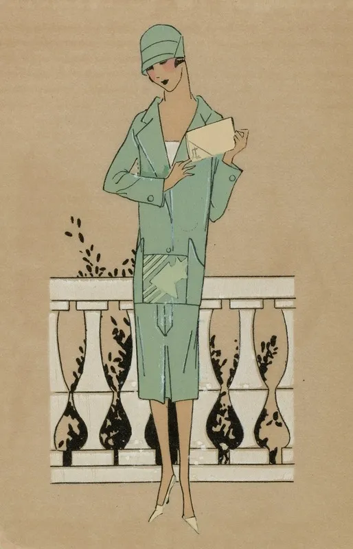 Tres Parisien 1925 No 7 Pl 10 Creation Cheruit Reverie