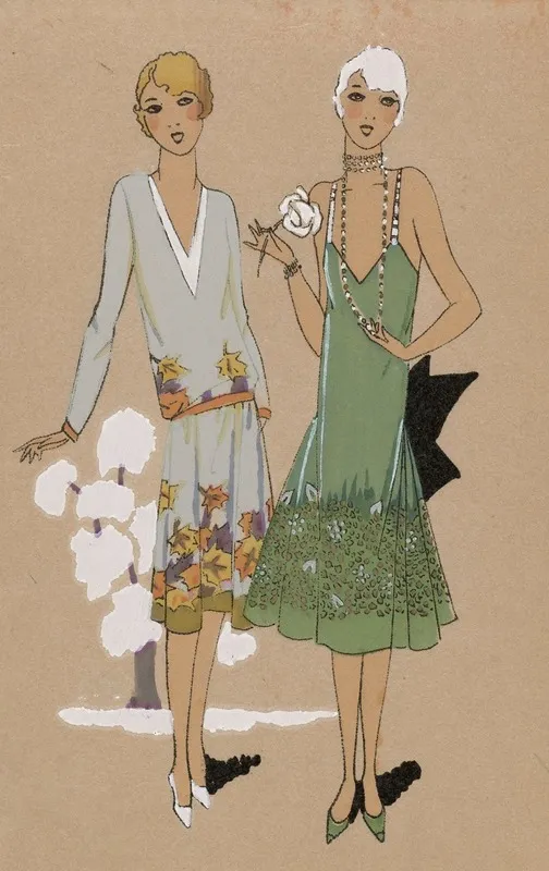 Tres Parisien 1926 No 2 Pl 3 Modeles Des Tissus Dart Surprise