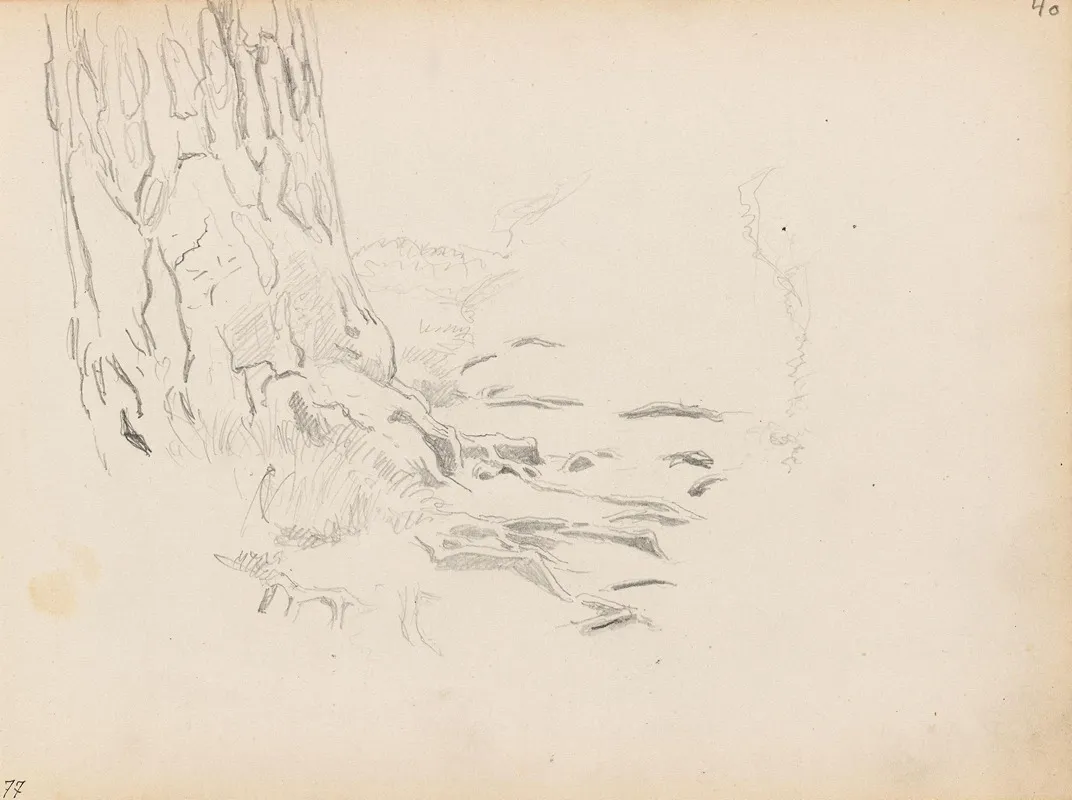 Trestamme by Hans Gude - Canvas Print