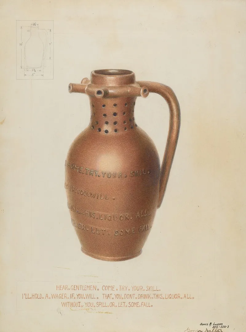 Trick Drinking Mug by James M. Lawson - Canvas Print