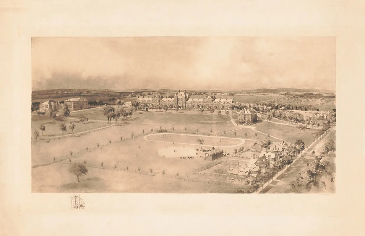 Trinity College Hartford Conn by Richard Rummell - Canvas Print