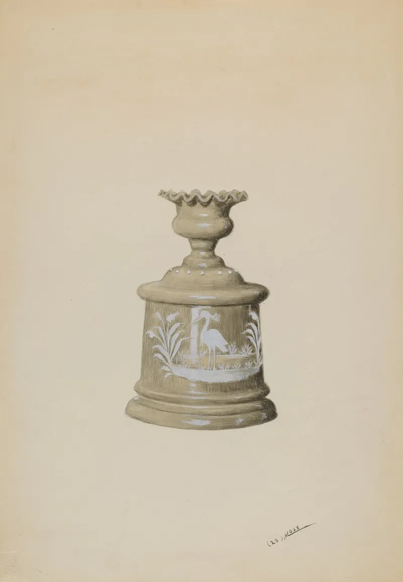 Trinket Box With Lid by Charles Moss - Canvas Print