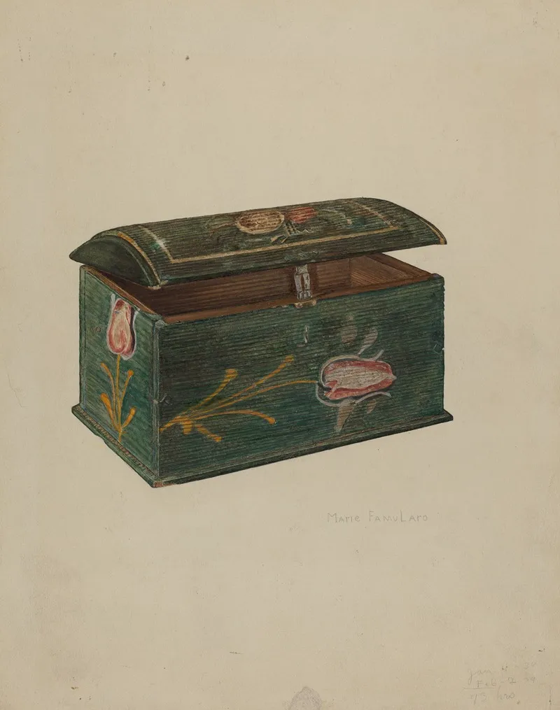 Trinket Box by Marie Famularo - Canvas Print