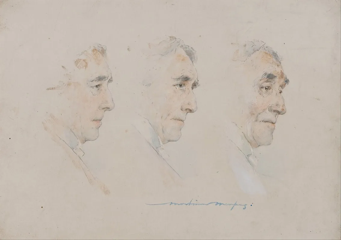 Triple Portrait Of Sir Henry Irving