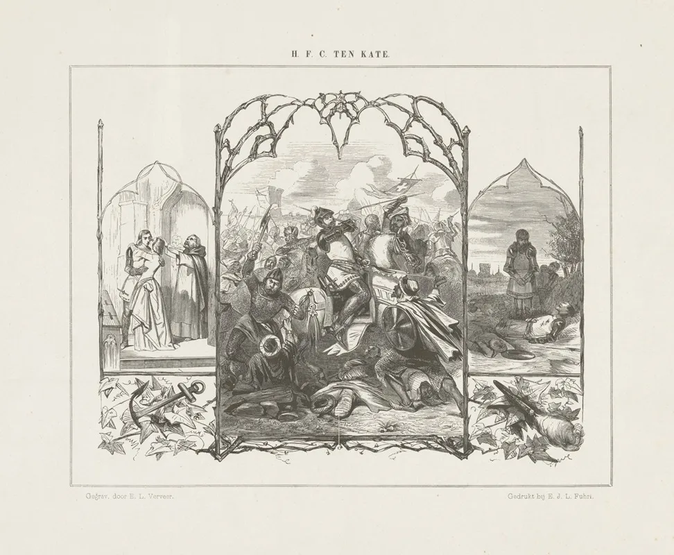 Triptych With Scenes From The Crusades