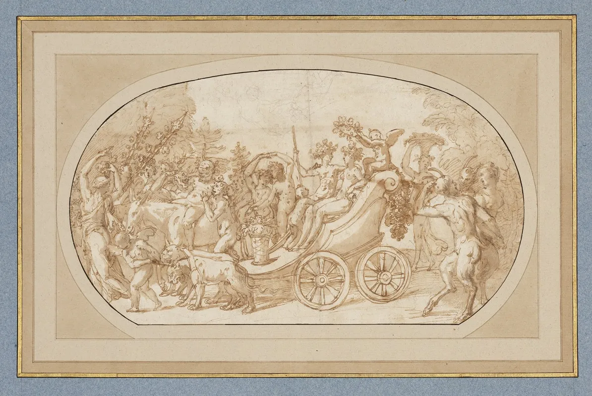 Triumph Des Bacchus Und Der Ariadne by Taddeo Zuccari - Canvas Print