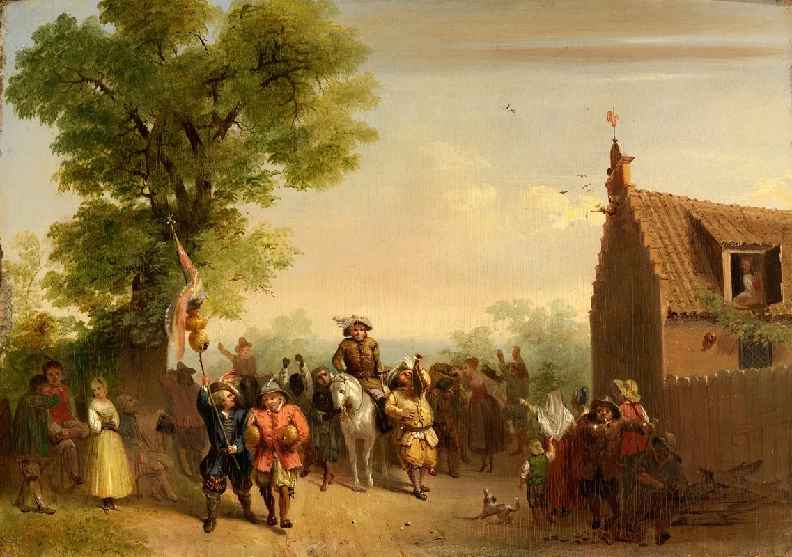 Triumph Of Stoffel Brinkerhoff On His Return From His Conquests In The East by John Gadsby Chapman - Canvas Print