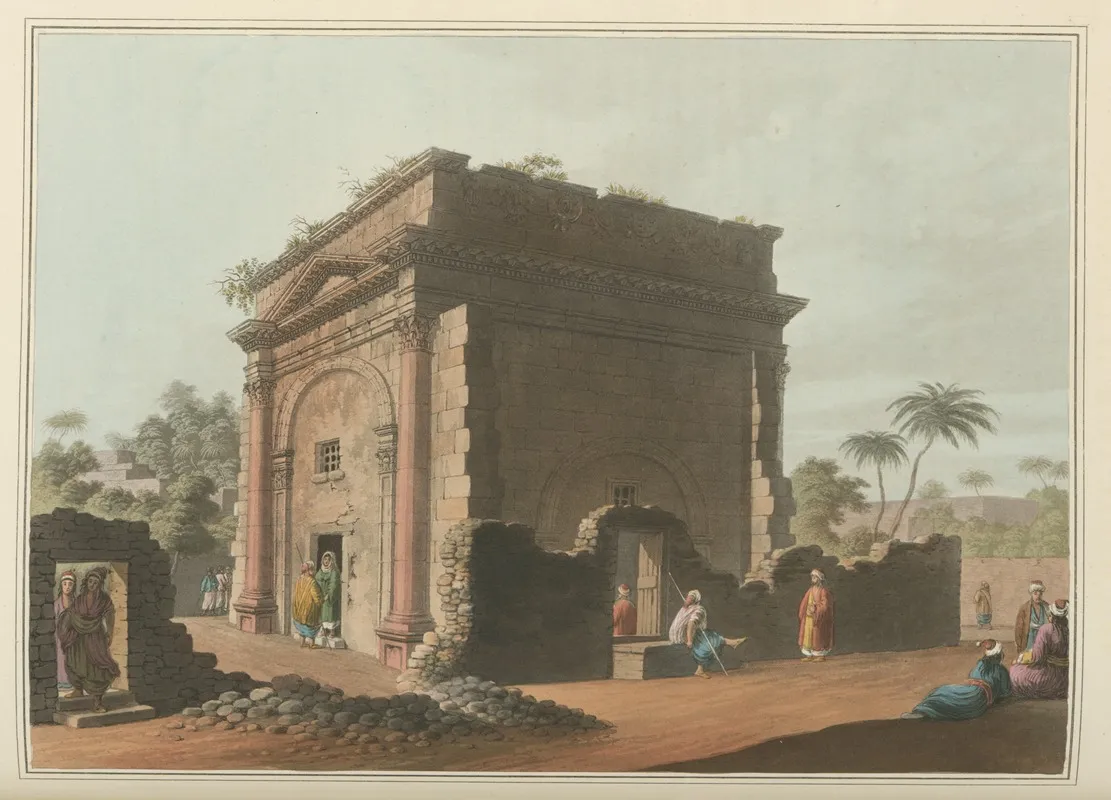 Triumphal Arch At Latachia by Luigi Mayer - Canvas Print