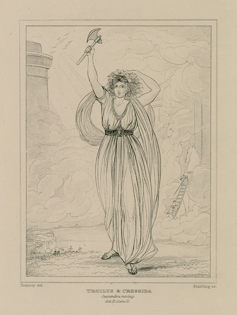 Troilus And Cressida Cassandra Raving Act 2 Sc 2 by William Francis Starling - Canvas Print
