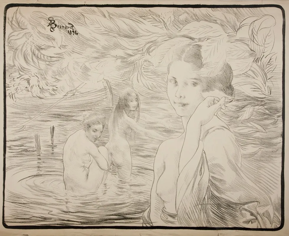 Trois Baigneuses 3 by Albert Besnard - Canvas Print