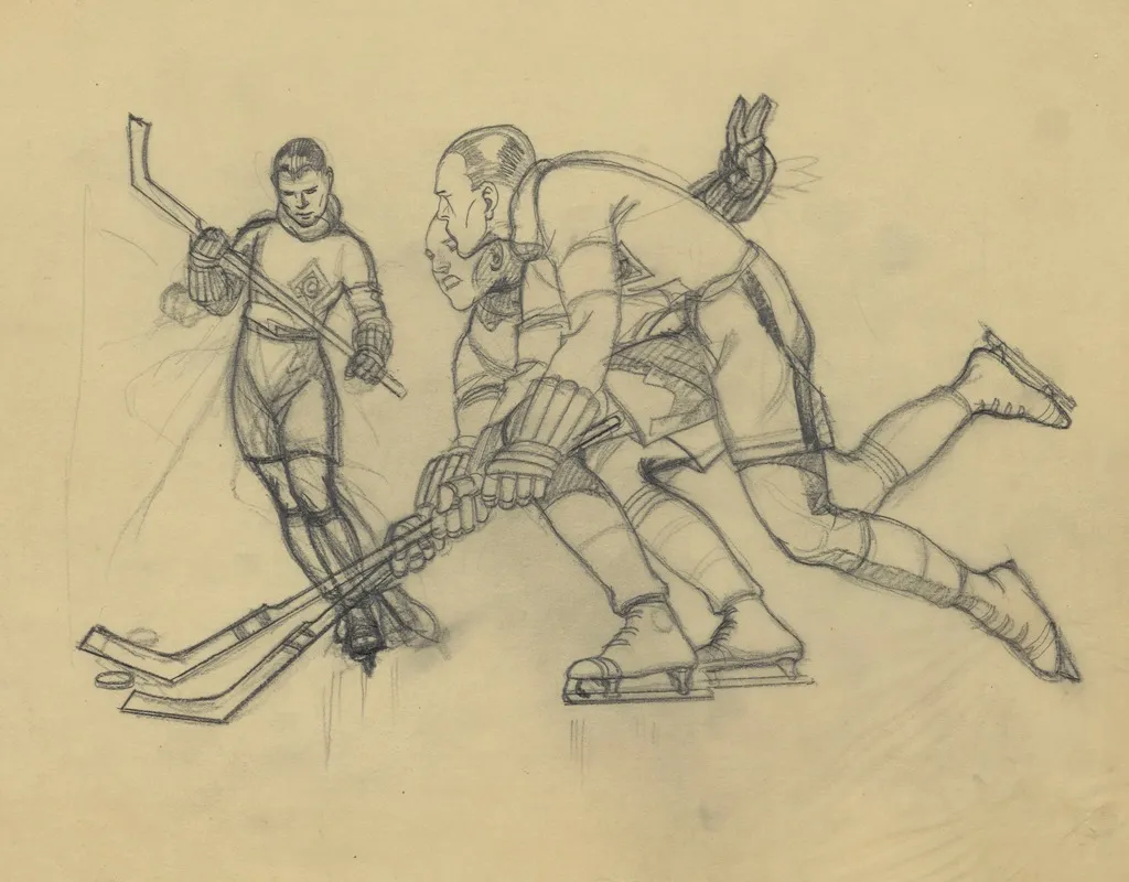 Trois Joueurs De Hockey