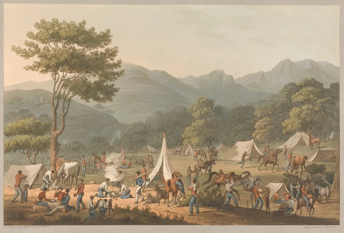 Troop Bivoacked Below The Village Of The Villa Velha 19th May 1811