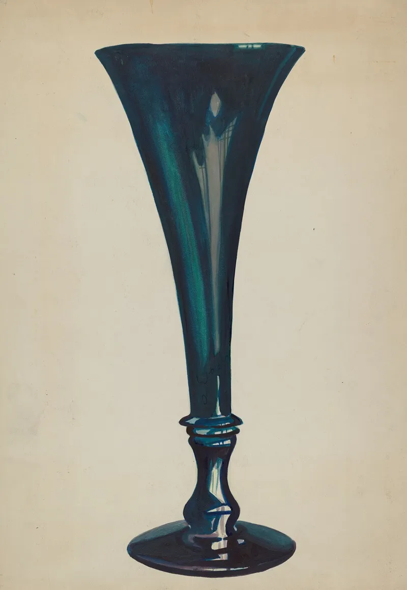 Trumpet Glass Vase by Ella Josephine Sterling - Canvas Print