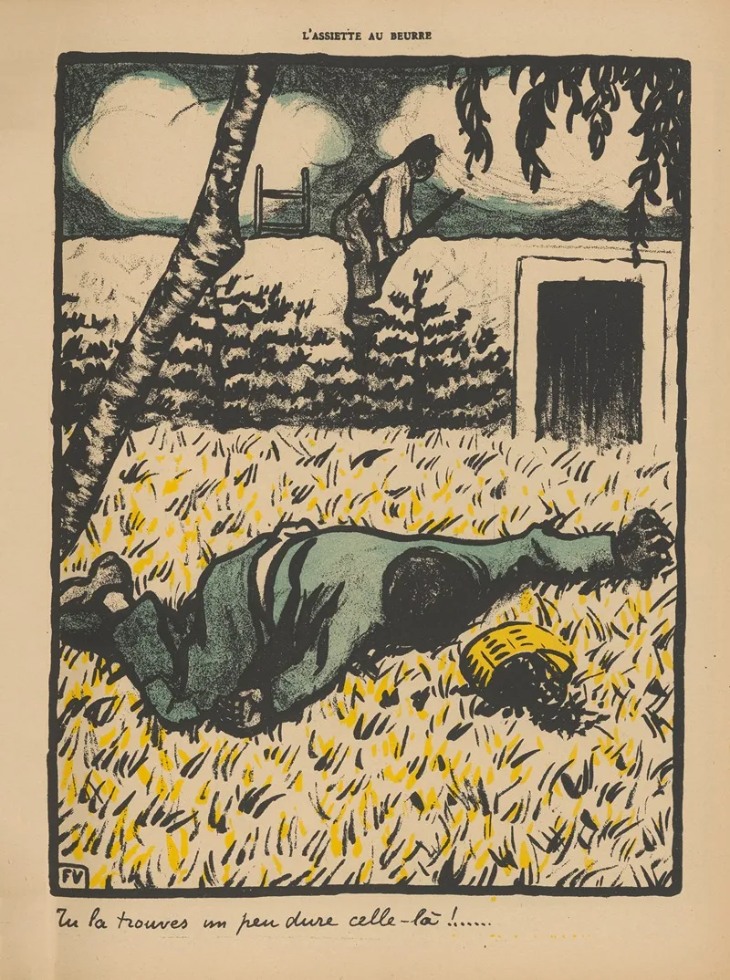 Tu La Trouves Un Peu Dure Celle La by Félix Vallotton - Canvas Print