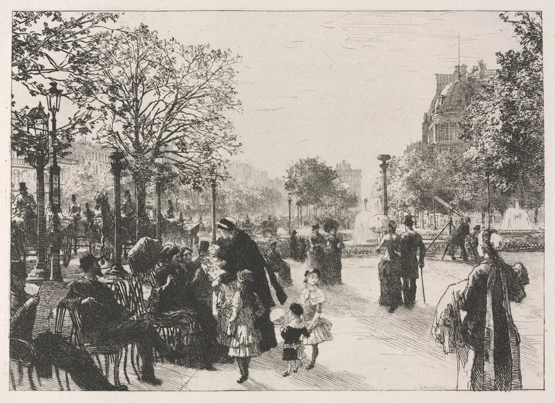 Tuileries Gardens by Léon Augustin Lhermitte - Canvas Print