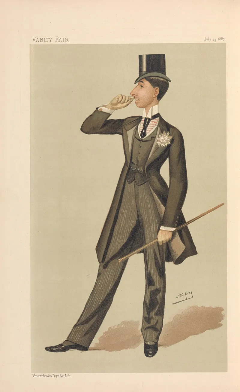 Turf Devotees Mr Henry Ernest Schlesinger Benzon July 23 1887 by Leslie Matthew Ward - Canvas Print