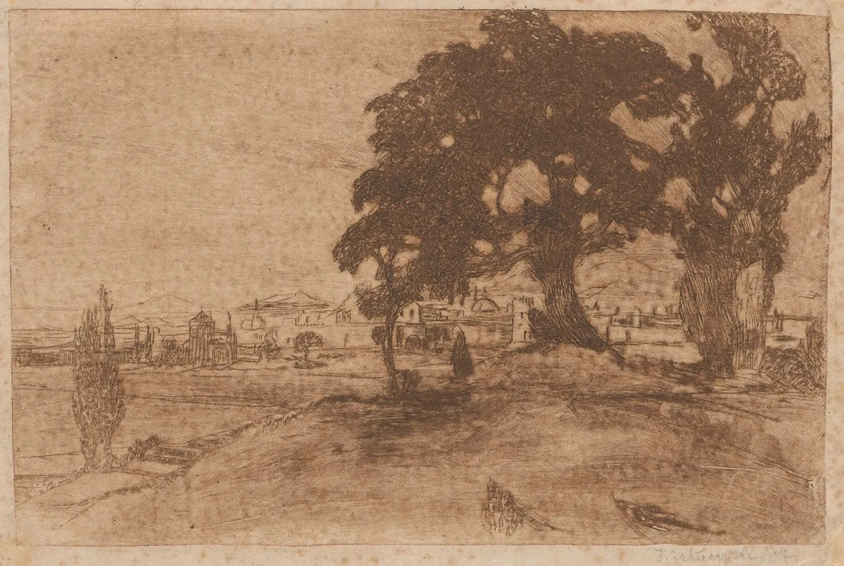 Tuscany Landscape by Feliks Jabłczyński - Canvas Print