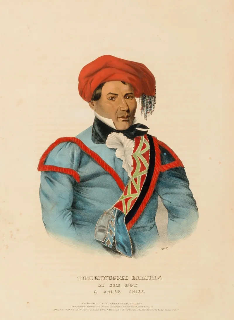 Tustennuggee Emathla by Charles Bird King - Canvas Print