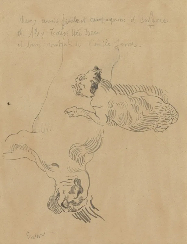 Twee Honden by James Ensor - Canvas Print